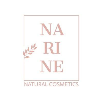 Beige Frame Leaf Natural Cosmetic Beauty Logo