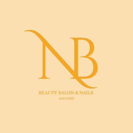 Yellow Beauty Salon Nails Logo