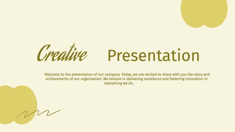 Olive Green Creative Portfolio Abstract Presentation