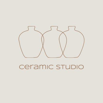 Neutral Abstract Ceramic Studio Logo