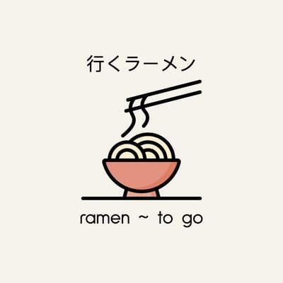 Ramen Bar Cafe, Restaurant To Go, Business Logo