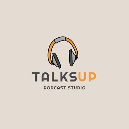 Talks Up Podcast Studio Illustration Logo