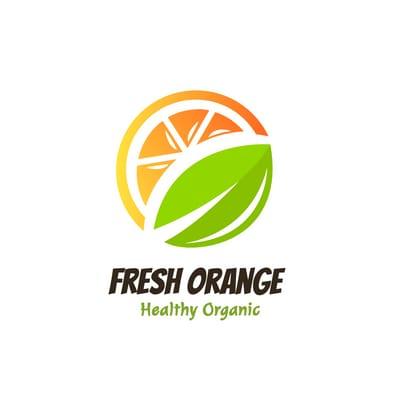 Fresh Fruit Illustration Organic Farm Logo
