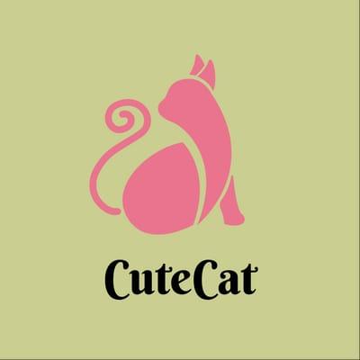 Cute Cat Abstract Illustration Cat Logo