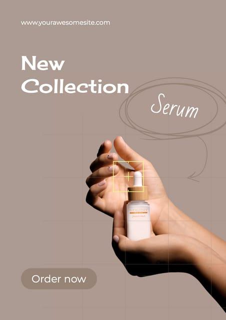 Beige New Cosmetic Beauty Collection Advertising Flyer