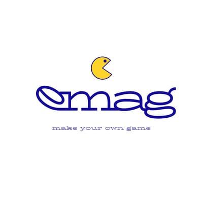 Typography Blue Game Illustration Logo