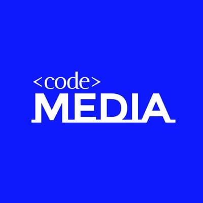 Media Code Blue Modern Logo