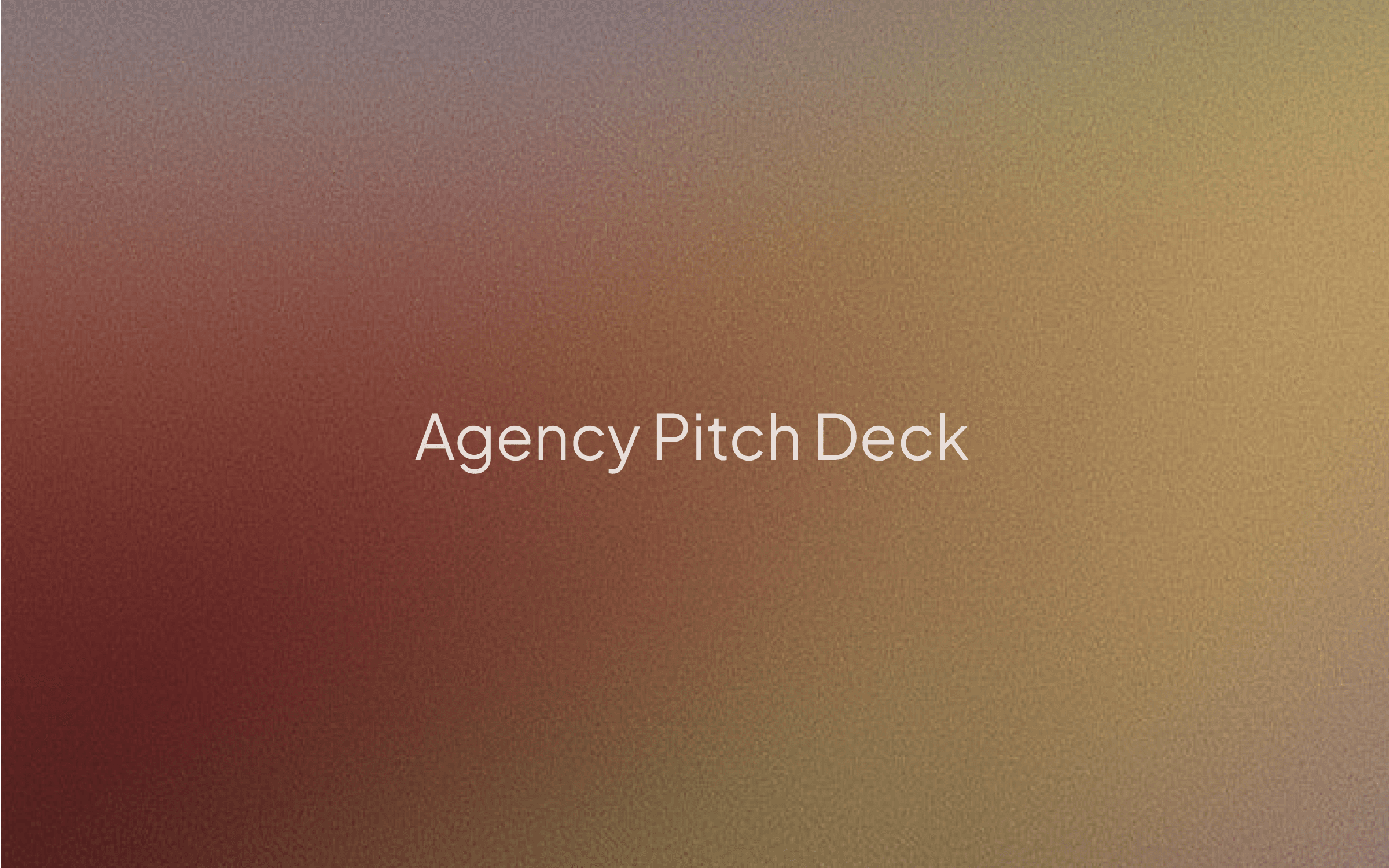 Create a winning agency pitch deck with templates